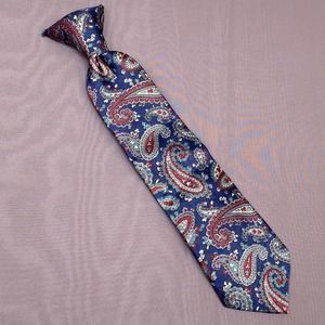 Vintage RANDA 90s Classic Pattern Kids Boys Clip On Tie